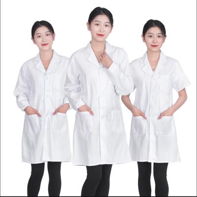 China Factory Long Sleeve Unisex Nurse Anti-Shrink Doctor White Lab Coat Uniforms Lab Gown For Doctor Wear Uniform for sale