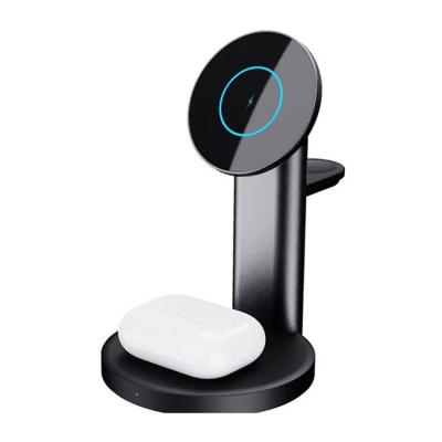 China Smart Watch 3in1 Dock Station Magnetic Wireless Fast Charging Wireless Charger For Iphone for sale