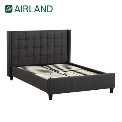 China Other Wholesale High Quality Living Room Furniture Customized Soft Fabric Bed Frame Large Double Bed for sale