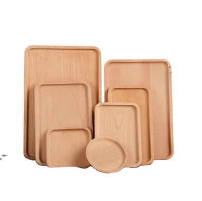 China Custom Wooden Rectangle Wood Panel Pallet Environmental Protection Tray Bamboo Serving Tray for sale