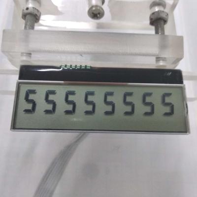 China TIC55 7 Segment 9 Digit TN TOOTH 6 Pins Small Size LCD Display For Electricity Meter 60x25mm for sale