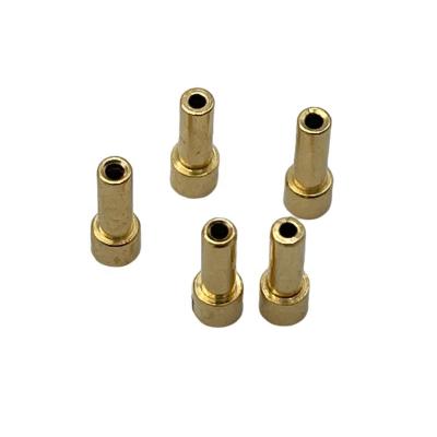 China High precision hot brass lathe industrial equipment supplier sales parts Alibaba verified turning machining services 7 mm male pogo connector for sale