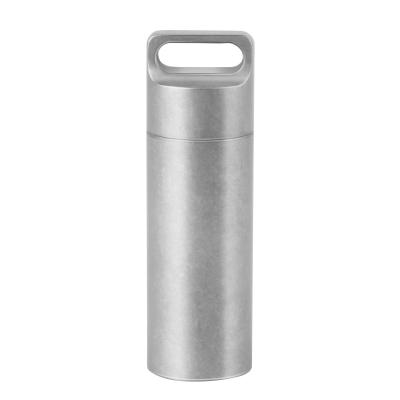 China Titanium Mini Size Single Pill Box Portable Case For Outdoor Travel Camping for sale