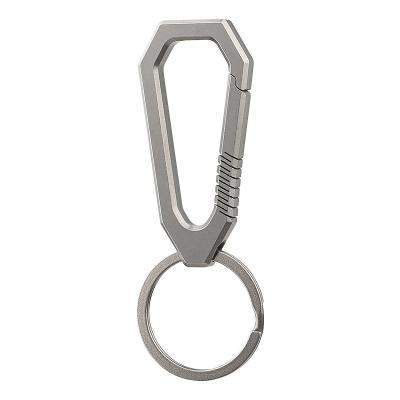 China Titanium Accessories Metal Alloy Metal Key Chain Ring Hang Buckle Fast Hook Carabiner Outdoor Camping EDC Tool Quick Release Hook Key Chain for sale