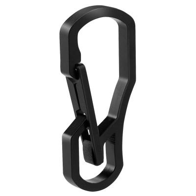 China Durable Portable Metal Ourdoor Key Ring Metal Buckle Carabiner Cut Out Titanium Key Chain for sale