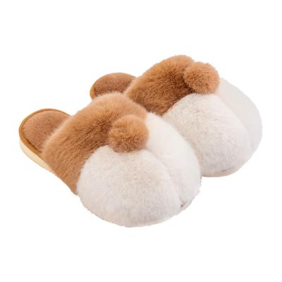 China Trend Autumn Winter Animal Shaped Fashion Slipper For Adults Women Men Woolen Indoor Home Non-slip Warm Slipper for sale