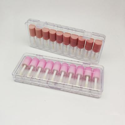 China Small Sample Waterproof Empty Plastic Tubes Packaging Lip Gloss Tube Set With Pink Cap 4ml*10pcs for sale