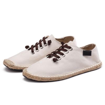 China Fashion Trend Men's Luxury Canvas Shoes Mix Color Jute Comfortable Sneaker Flats Shoes for sale