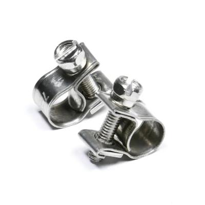 China Health Care Mini Stainless Steel Pipe Clamp With Screws for sale