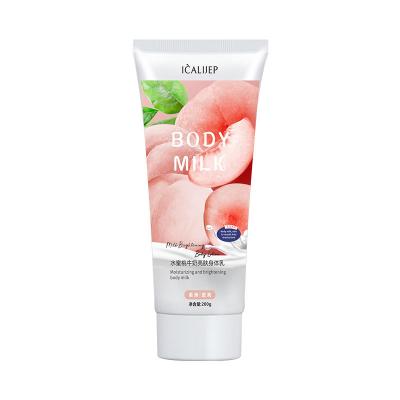 China Moisturizer Customized 250g Peach Body Lotion Moisturizing Body Lotion Peach Scent Good Skin Rich Aroma Plant Extracts Skin Care for sale