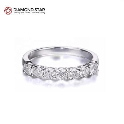 China Vintage DiamondStar Moissanite Wedding Ring Custom Fashion Jewelry Custom Moissanite Engagement Ring Set Round Cut VVS for sale