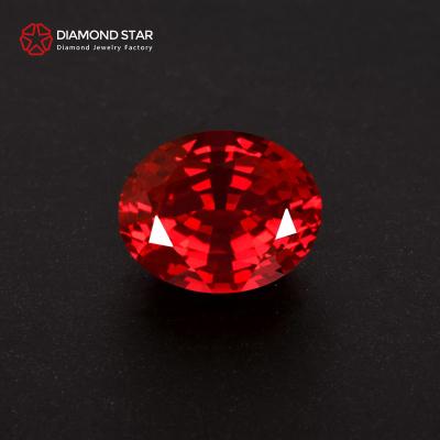 China Game or Fire Color DiamondStar Loose Ruby Wholesales Pigeon Oval Cut Blood Red Ruby Developed by Rubi Gem Stones Gemstone Jewelry Lab GRC for sale