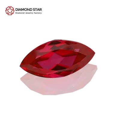 China DiamondStar Rubi Lab Made Ruby Marquise Color Game or Fire Form Loose Cut Genuine Red Gemstone Gemstone Carat High Quality Ruby Real for sale