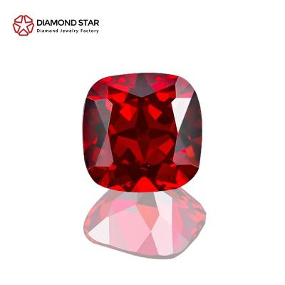 China Color Game or Fire DiamondStar Rubi High Quality Excellent Cushion Cut Certified Lab Ruby Available Developed in Different Sizes and Shapes Gemstone for sale