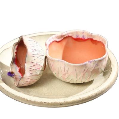 China Handmade Succulent Planters Vintage Garden Clay Pots Seed Flower Pots Single Decorative Vase for sale