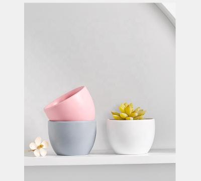 China Eco-friendly Rose Color Small Planter Pottery Cup Design Flower Pot For Succulent Nordic Vase for sale