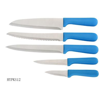 China Sustainable Wholesale Plastic Handle Stainless Steel Japan Kitchen Knife Set for sale