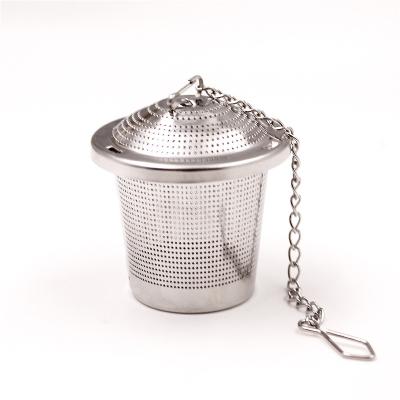 China Wholesale Reusable Stainless Steel Steeper Viable Strainers For Loose Leaf Teas Fine Metal Tea Infuser for sale