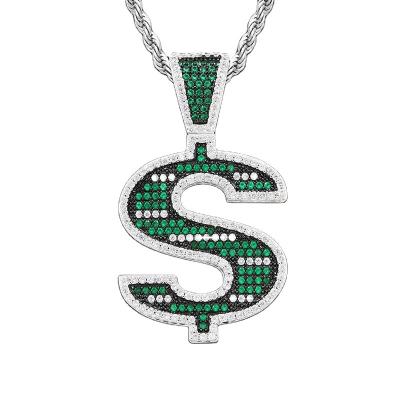 China Hiphop New Dollar Hiphop Pendant Gold Plated Pendant Necklace for sale