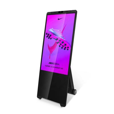 China Retail Portable Supply Signage Player Digital LCD Display Indoor Store/Retail/Supermarket Battery Power Advertising Mobile Digital Display Poster for sale