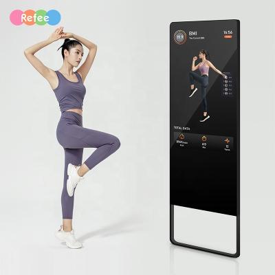 China Modern Smart Mirror Interactive Magical Smart Exercise Gym Full Body Fitness Mirrors With LCD Screen for sale