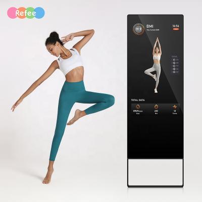 China Smart Home Android Touch Screen Fitness Exercise Gym Luminous Huge Interactive Mirror Workout for sale