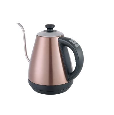 China 360 Rotation Electric Kettle Gooseneck 1.0L Degree Base 2021 Stainless Steel Cordless Smart Kitchen Pot Retro Tea Coffee Maker Kettle Appliances for sale