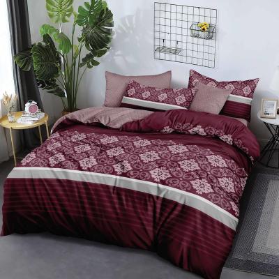 China Shrink-Resistant 100% Polyester Printed Fabric 90gsm 235cm Width Peach Skin Bed Linen Fabric for sale