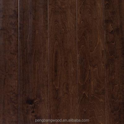 China The Commercia& household premium black oak Wire-brushed hardwood three layer engineered wood flooring for sale