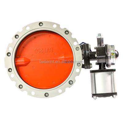 China General DN250 Single Flange Powder 10inch Pneumatic Butterfly Valve For Cement Silo for sale