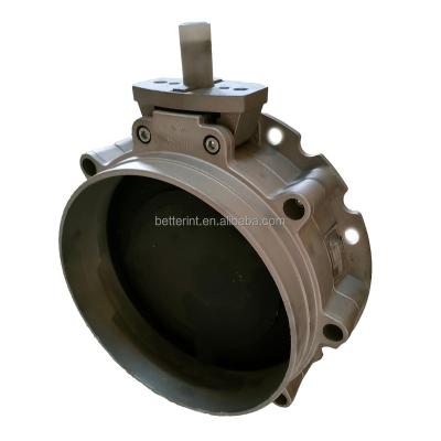 China DN250 General Window Direct Access Single Flange Butterfly Valve With Pneumatic Actuator For Cement Silo for sale