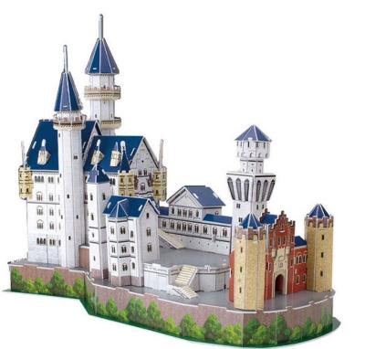 China Cartoon Toy Wholesaler DIY Cardboard Swan Castle World Famous 3D Building Puzzle New For Kids Or Adults for sale