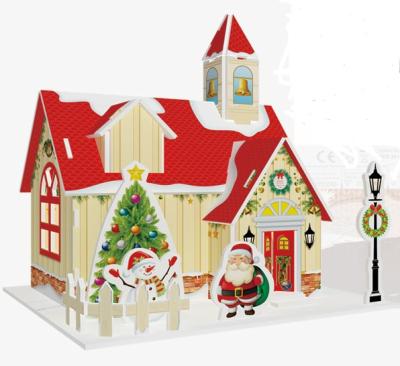 China Promotion Christmas Decoration DIY 3D Paper Craft Christmas Stocking / Tree Puzzle / Box for sale