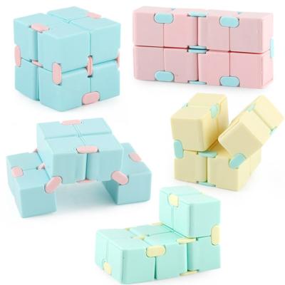 China Portable Funny Hand Game Wiggle Toy Infinity Magic Cube Square Puzzle Toys Relieve Stress For Adults Kids for sale