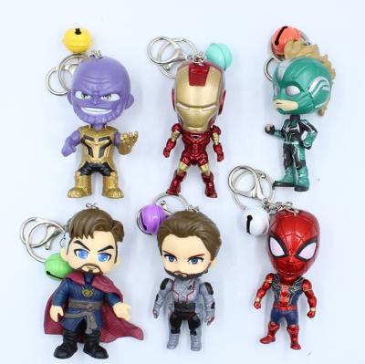 China Sure Revenge Thor Iron Thanos Captain Bat Man Dangle Car Key Chain Men Jewelry For Decoration for sale