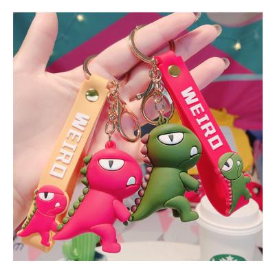 China Fashion Durable New Gift Cute Cartoon Sulk Dinosaur Key Chain Key Ring Pendant Keychain For Phone Bag Car for sale