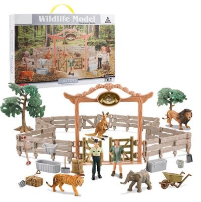 China Toy Farm Staff Animals Horse Collection Fence Lawn Nest Scenery Layout Figure Funny Farm Animals Educational Model Kids Play For Children for sale