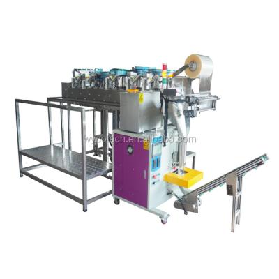 China machinery & Hardware Metal Parts Parts Plastic Packing Machine With 4 Vibration Plates + 1 Artificial Feeding Automatic Packaging Machine for sale