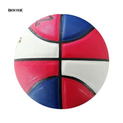 China Fashion new hot low price basketball games cheap high quality leather material basketball for indoor and outdoor non-slip basket ball for sale