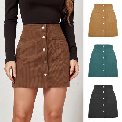 China Factory wholesale high quality anti-static short skirt for women girls casual corduroy for sale