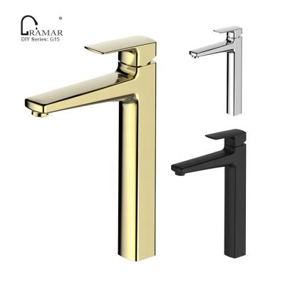 China Traditional Elegant Single Handle Tall Vessel Bathroom Sink Faucet With cUPC ACS CE NSF for sale