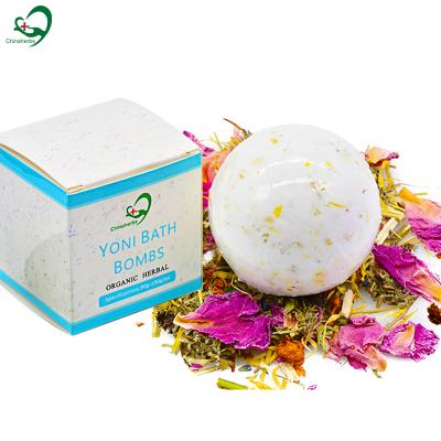 China Handmade Private Label Vaginal Detox Bath Bombs Herbal Yoni Steam Bath Bomb for sale