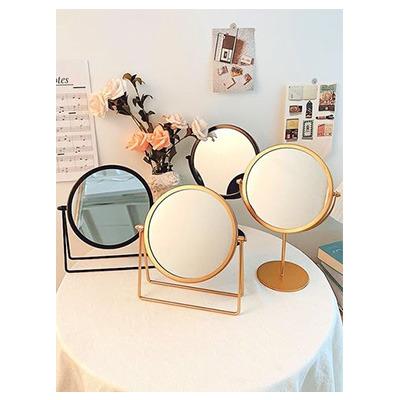 China Magnifying Vanity Mirror with Tray - Double Sided Table Top Makeup Mirror with 1x/2x Magnification and Resin Base - for Bathroom, Bedroom for sale