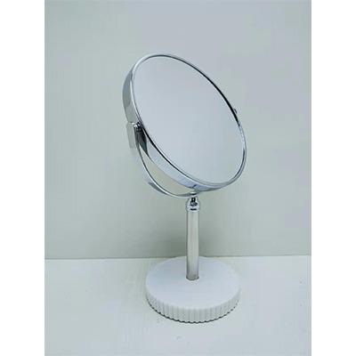 China Magnifying Two Sided Tabletop Makeup Mirror - Makeup Mirror with Magnification and Swivel Design - Diameter Portable Mirror in Nickel Finish for sale