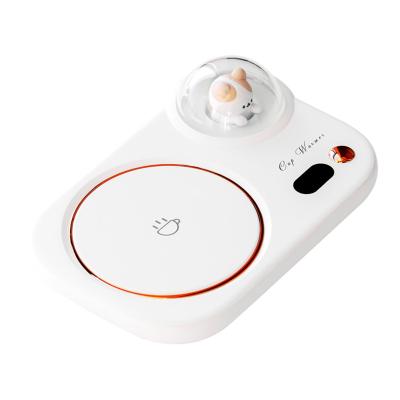 China Hot Selling Multifunctional Cute Constant Temperature Cup Heated Warmer Viable Radio Charging Electric Coaster for sale