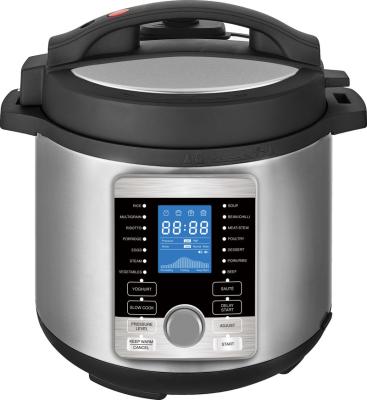 China Hotel Drop Shipping European Standard Household 6L Digital Multifunction Stainless Electric High Pressure Cooker for sale