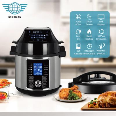 China Household New Programmable Model 17 Cooking Functions 2 in 1 Pressure Cooker Air Fryer for sale