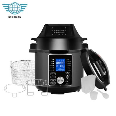 China Household Wholesale Programmable Cooking Functions 17 Touch Sensor Control Panel 2 In 1 Pressure Cooker Air Fryer for sale