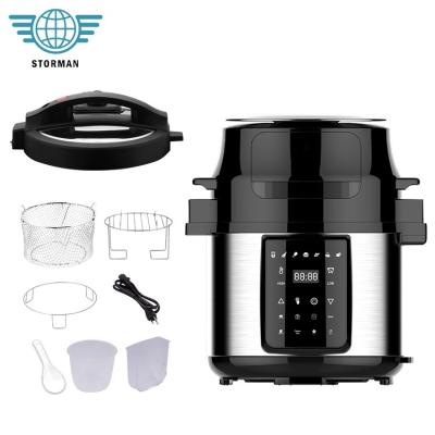 China Newest Household Design Digital Air Fryers Without Oil 6L Electric Pressure Cooker With Air Fryer for sale