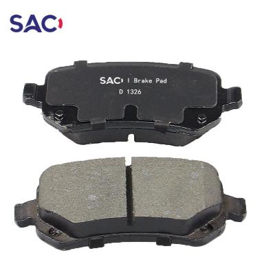 China Factory Price High Temperature Quiet SAC Manufacturer Semi-Metallic Brake Resistance+Ultra Parts D1326 China Brake Pads For VW Chrysler Voyager Dodge Grand Routan for sale